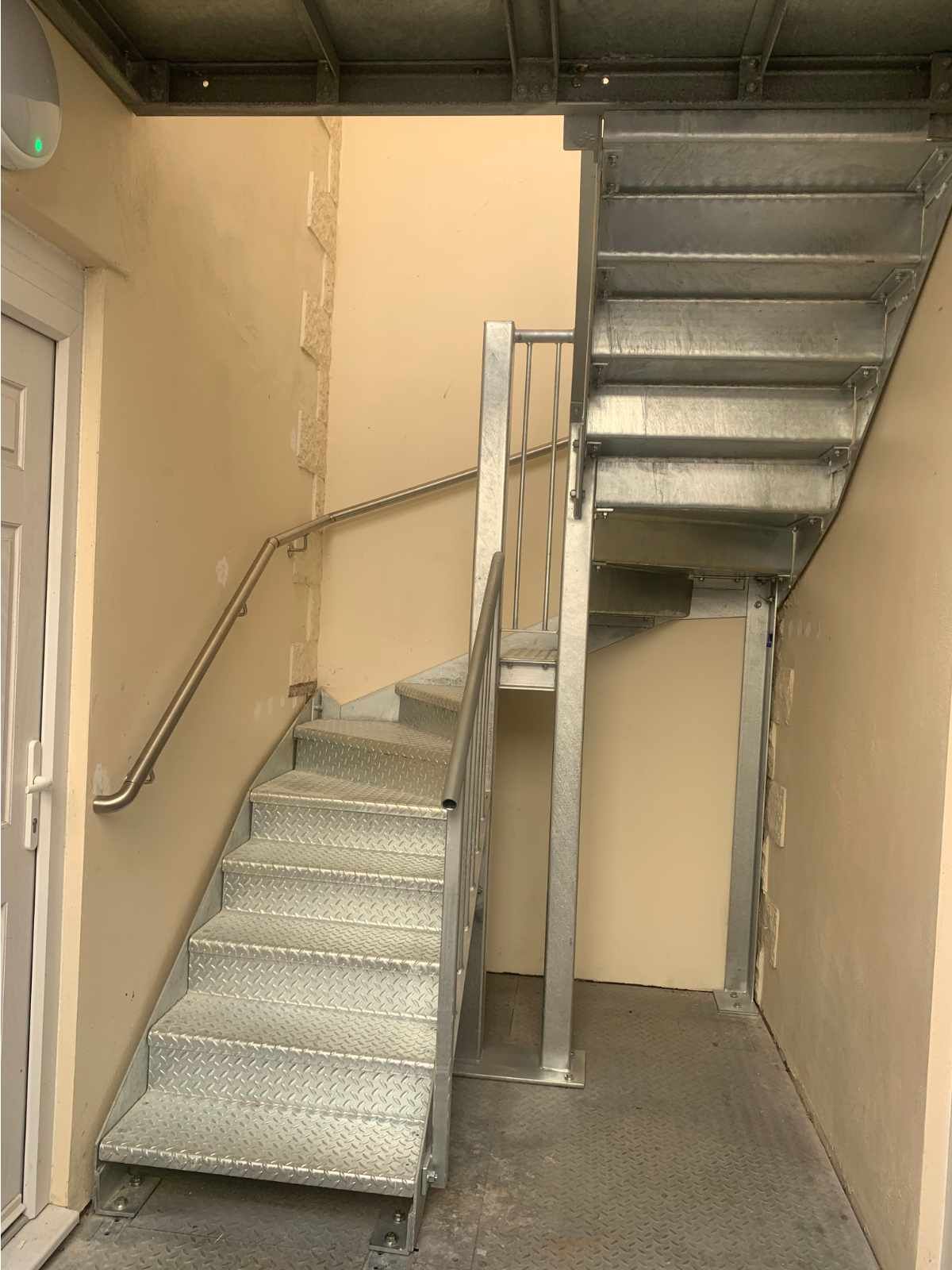 Steel staircase